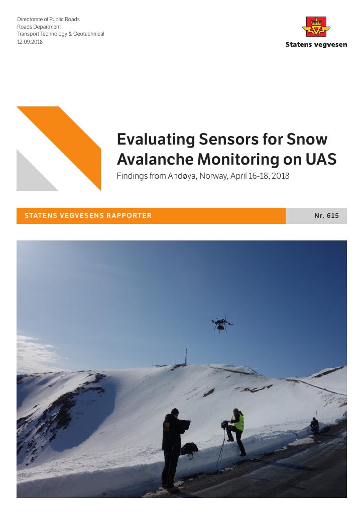 Forsiden av dokumentet Evaluating sensors for snow avalanche monitoring on Unmanned Aircraft Systems