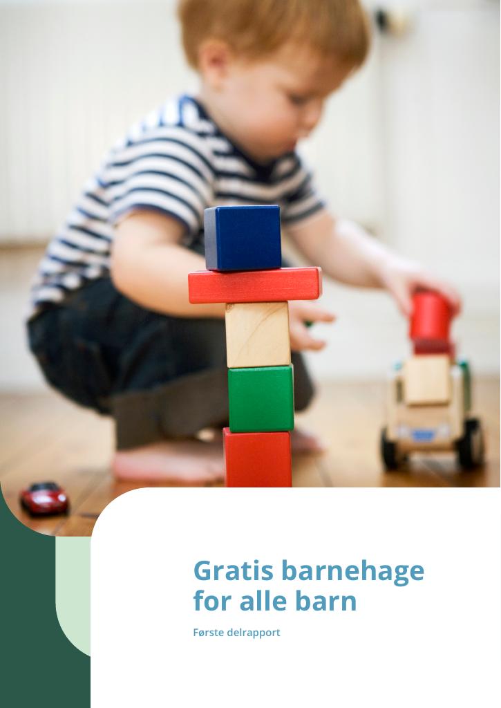 Forsiden av dokumentet Gratis barnehage for alle barn