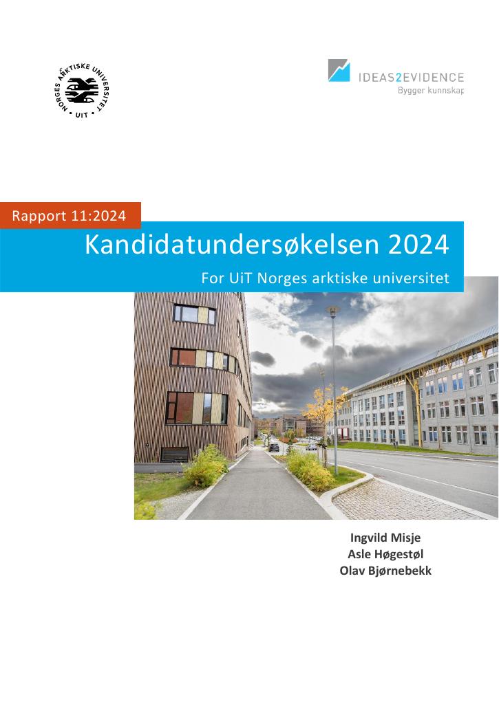 Forsiden av dokumentet Kandidatundersøkelsen 2024