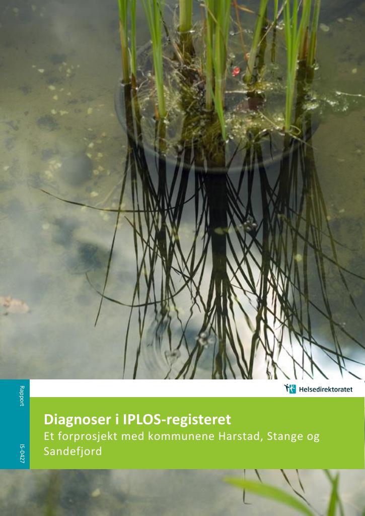 Forsiden av dokumentet Diagnoser i IPLOS-registeret