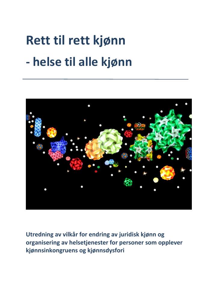 Forsiden av dokumentet Rett til rett kjønn - helse til alle kjønn