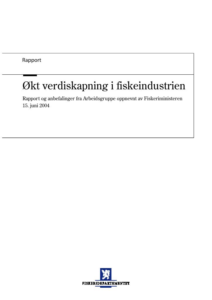 Økt Verdiskaping I Fiskeindustrien - Kudos