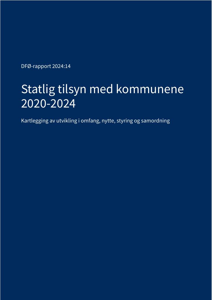 Forsiden av dokumentet Statlig tilsyn med kommunene 2020-2024