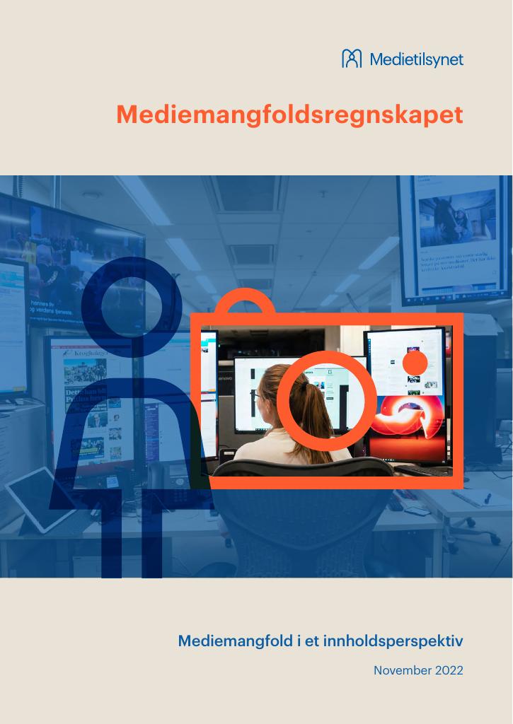 Forsiden av dokumentet Mediemangfoldsregnskapet