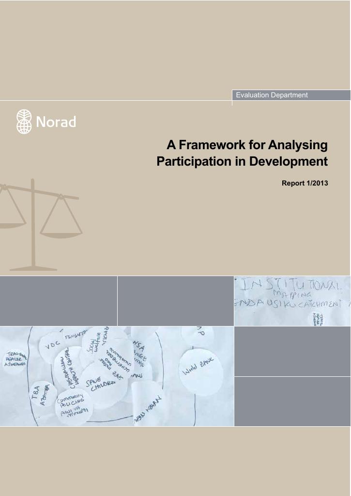 Forsiden av dokumentet A Framework for Analysing Participation in Development