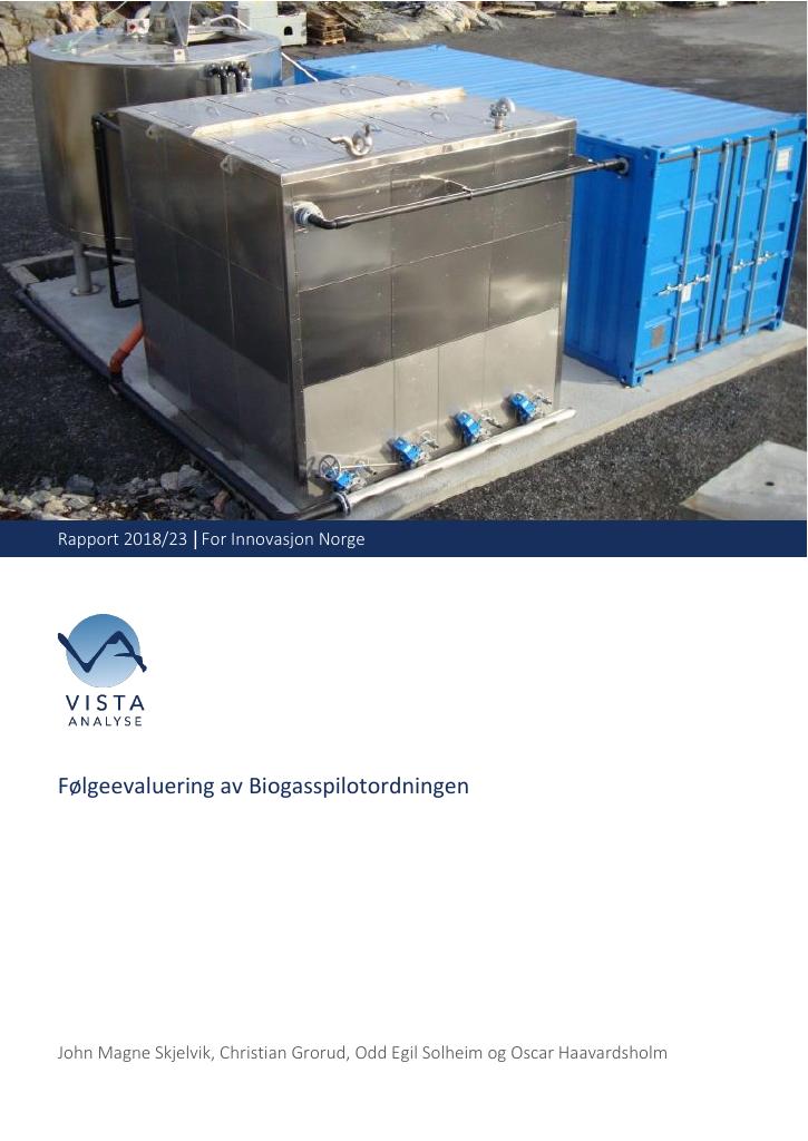 Forsiden av dokumentet Følgeevaluering av biogasspilotordningen