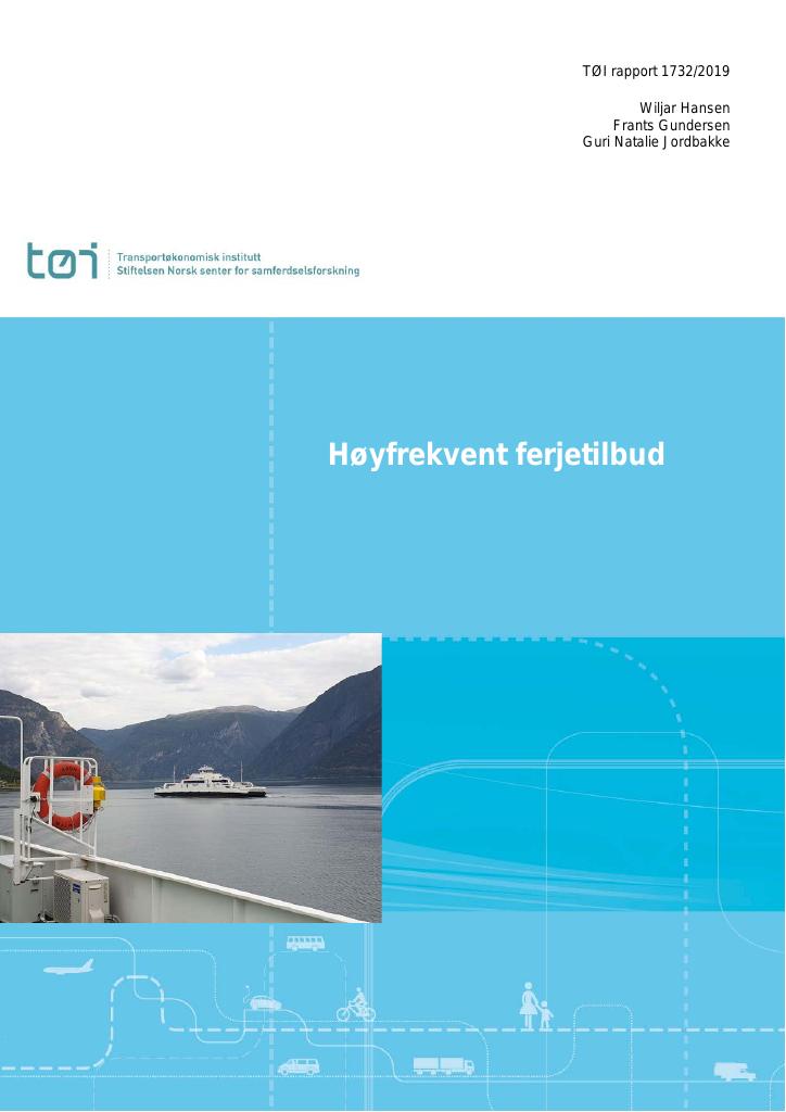 Forsiden av dokumentet Høyfrekvent ferjetilbud
