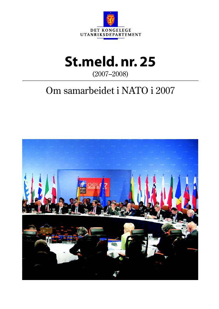 Forsiden av dokumentet St.meld. nr. 25 (2007-2008)