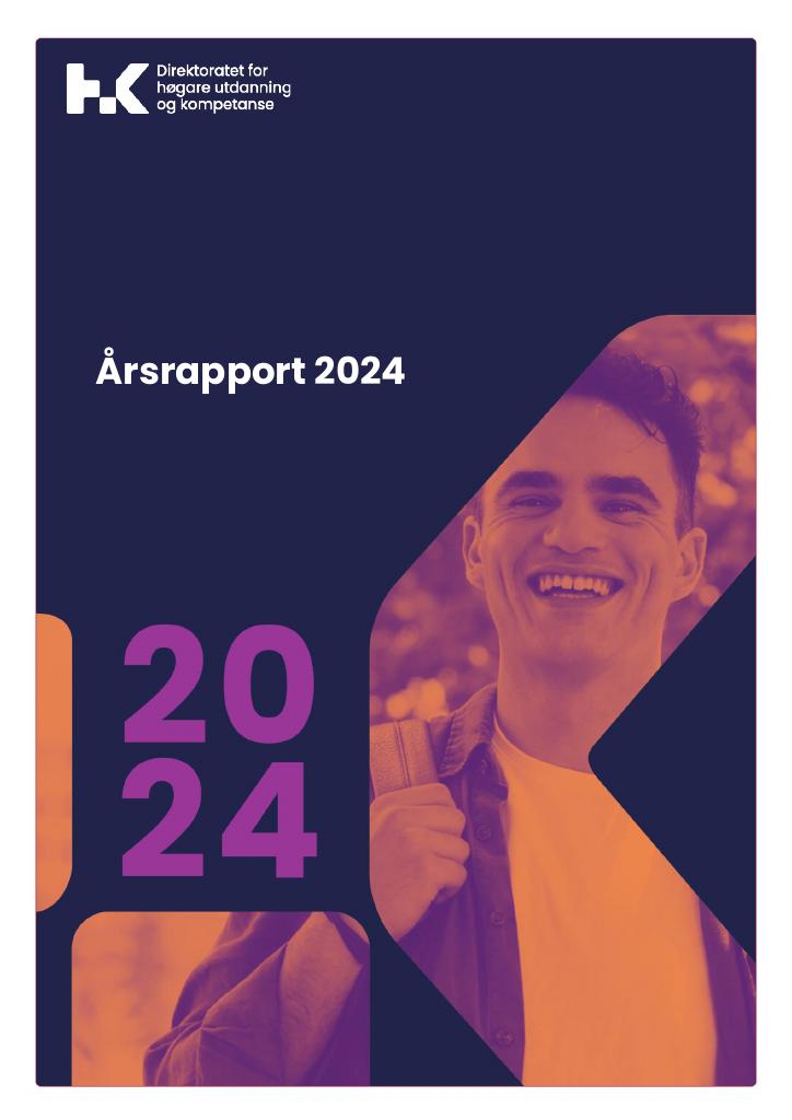 Forsiden av dokumentet Årsrapport Direktoratet for høyere utdanning og kompetanse 2024