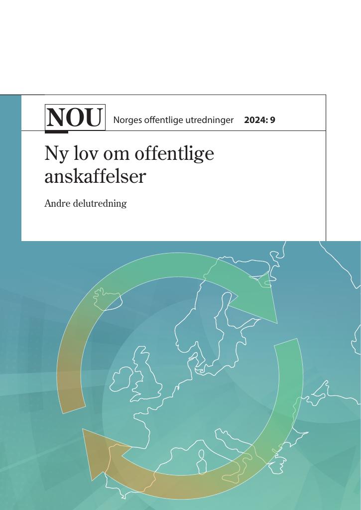 Forsiden av dokumentet NOU 2024: 9 - Ny lov om offentlige anskaffelser