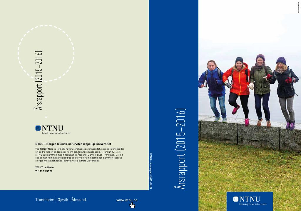 Forsiden av dokumentet Årsrapport Norges teknisk-naturvitenskapelige universitet 2015
