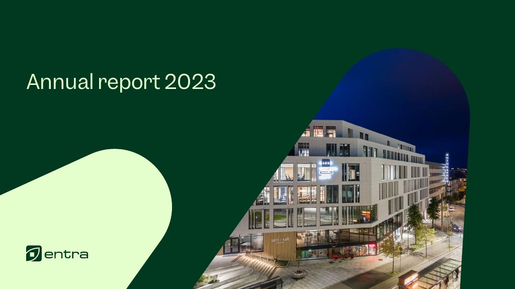 Forsiden av dokumentet Årsrapport Entra ASA 2023