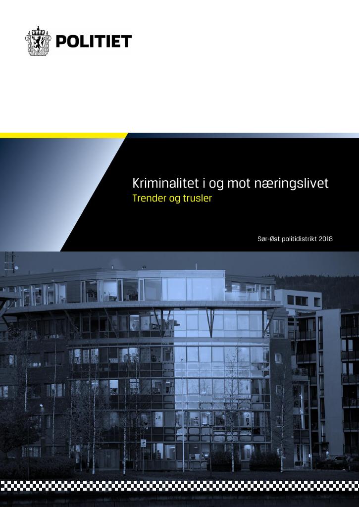 Forsiden av dokumentet Kriminalitet i og mot næringslivet