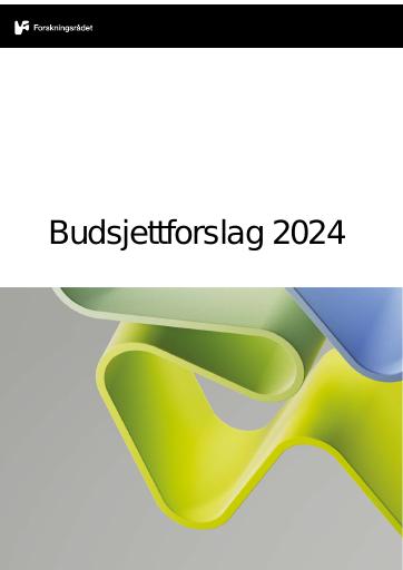 Forsiden av dokumentet Budsjettforslag 2024