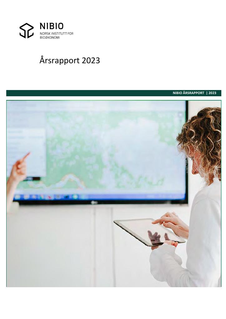 Forsiden av dokumentet Årsrapport NIBIO 2023