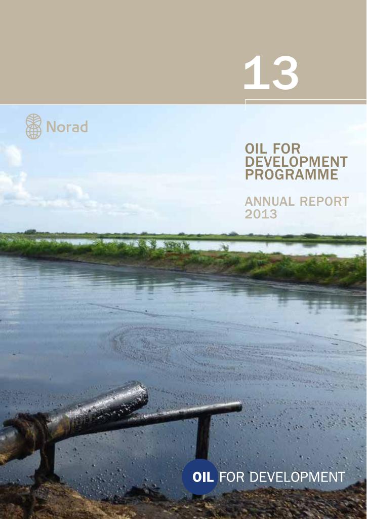 Forsiden av dokumentet Oil for development - Annual Report 2013