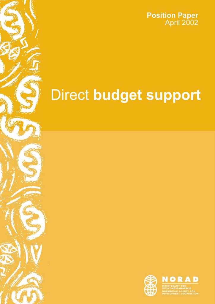 Forsiden av dokumentet Direct budget support