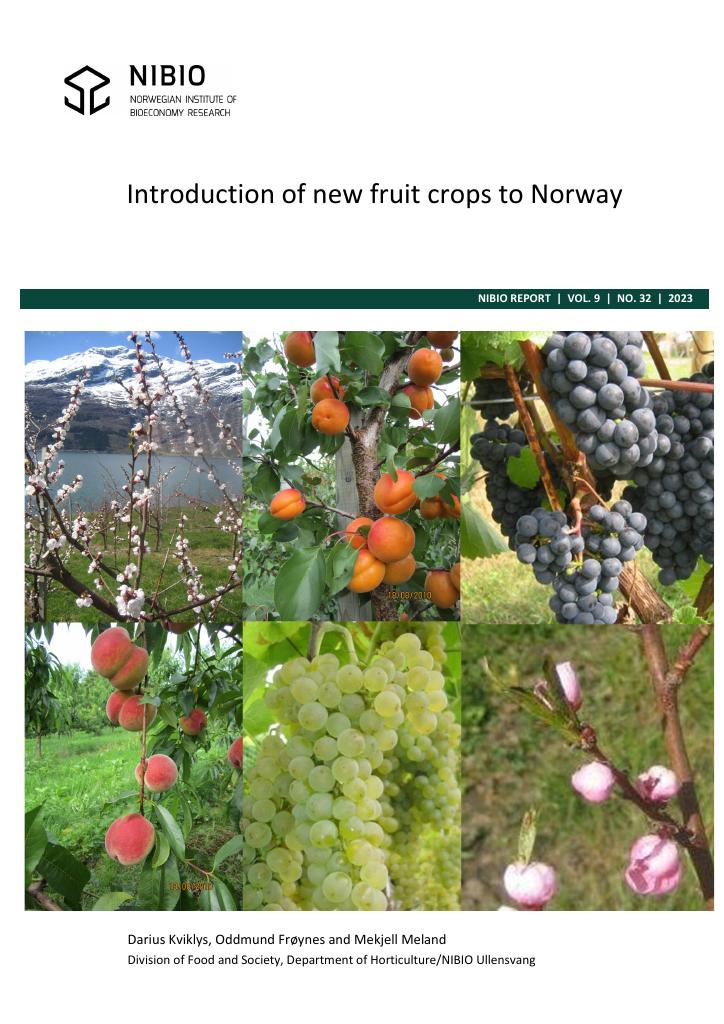 Forsiden av dokumentet Introduction of new fruit crops to Norway