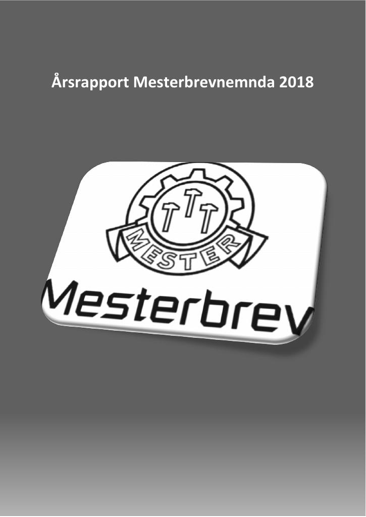 Forsiden av dokumentet Årsrapport Mesterbrevnemnda 2018