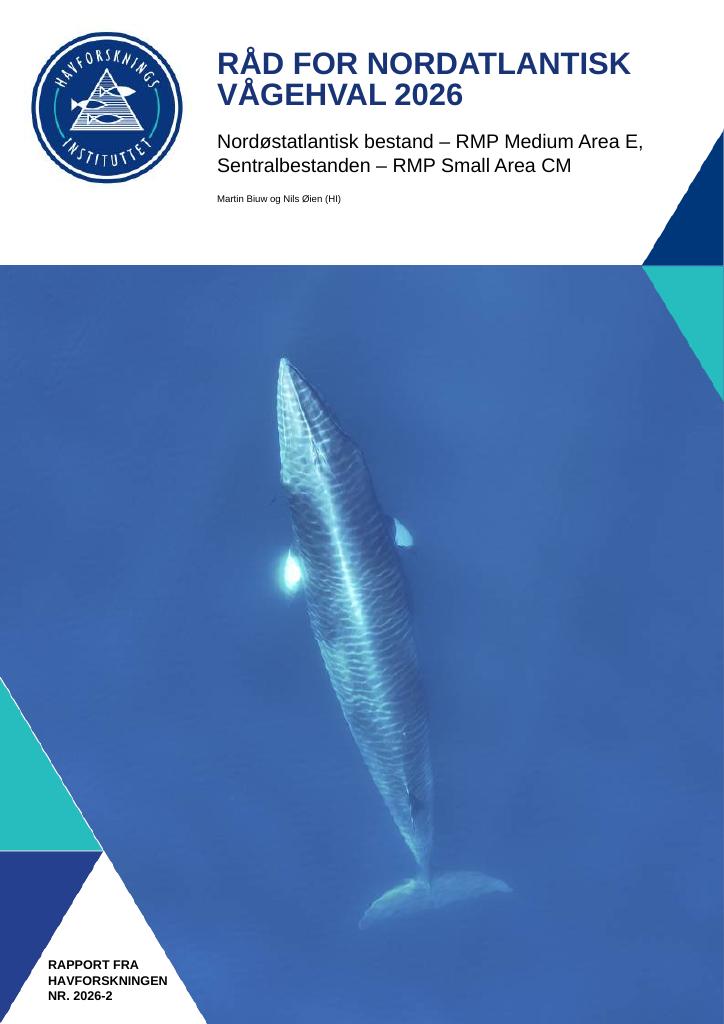 Forsiden av dokumentet Råd for Nordatlantisk vågehval 2026