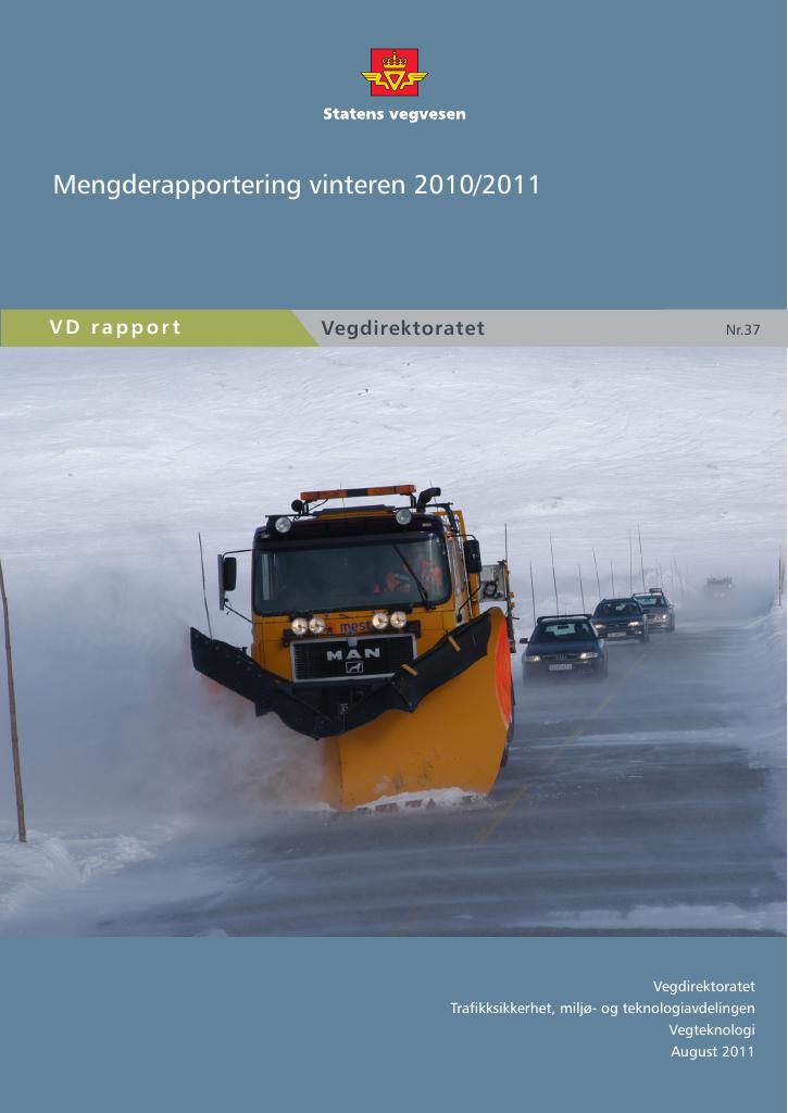 Forsiden av dokumentet Mengderapportering vinteren 2010/2011