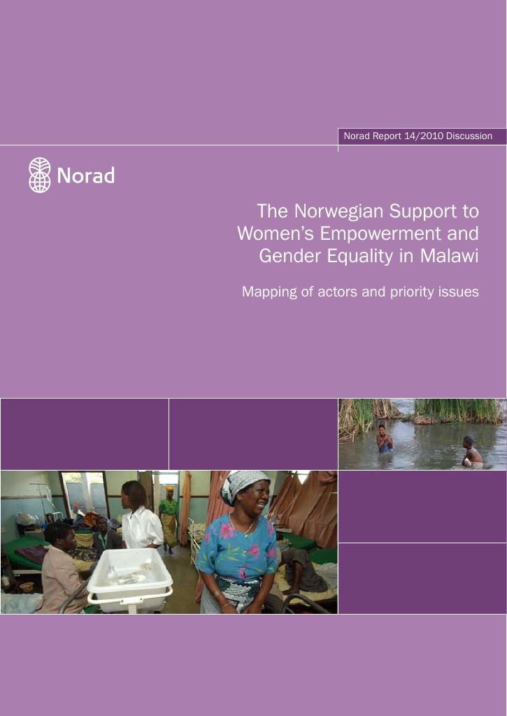 Forsiden av dokumentet The Norwegian Support to Women’s Empowerment and Gender Equality in Malawi