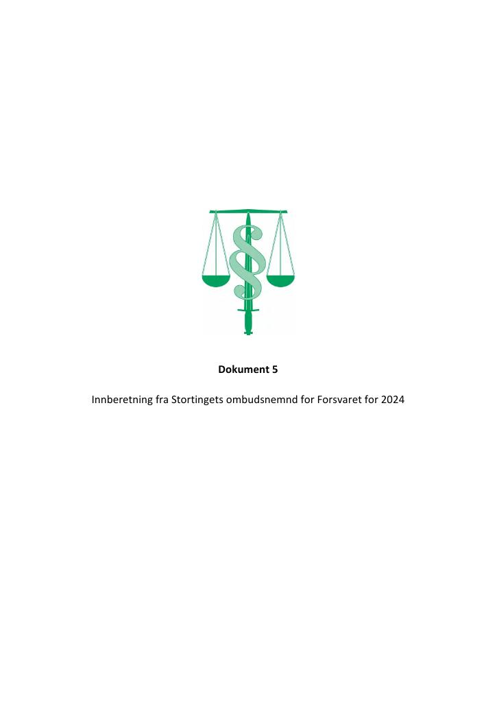 Forsiden av dokumentet Årsrapport Forsvarsombudet 2024