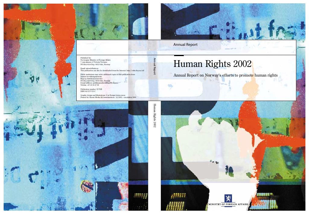 Forsiden av dokumentet Human Rights 2002