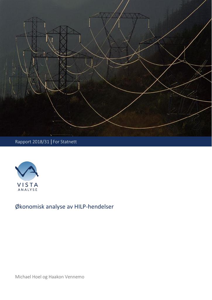 Forsiden av dokumentet Økonomisk analyse av HILP-hendelser