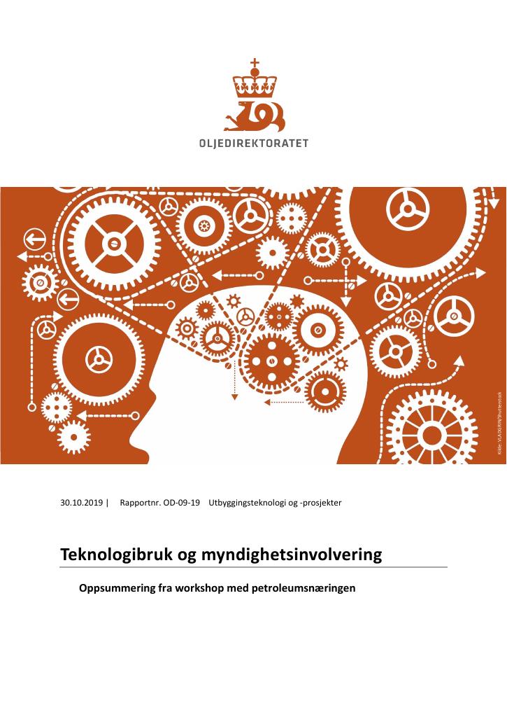 Forsiden av dokumentet Teknologibruk og myndighetsinvolvering