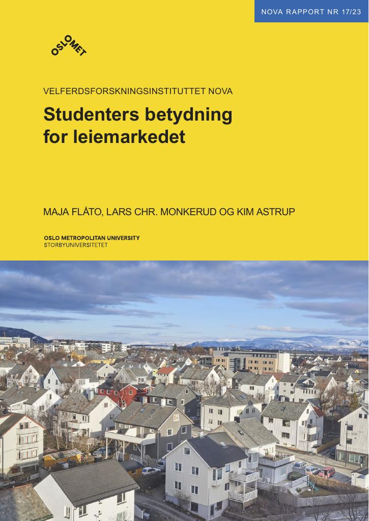 Forsiden av dokumentet Studenters betydning for leiemarkedet (2024)