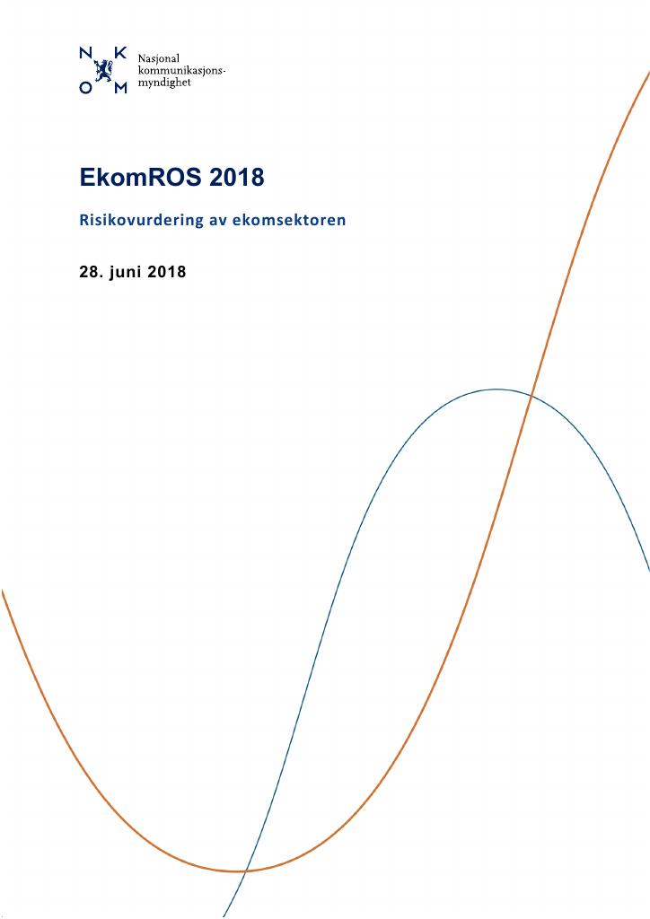 Forsiden av dokumentet EkomROS 2018