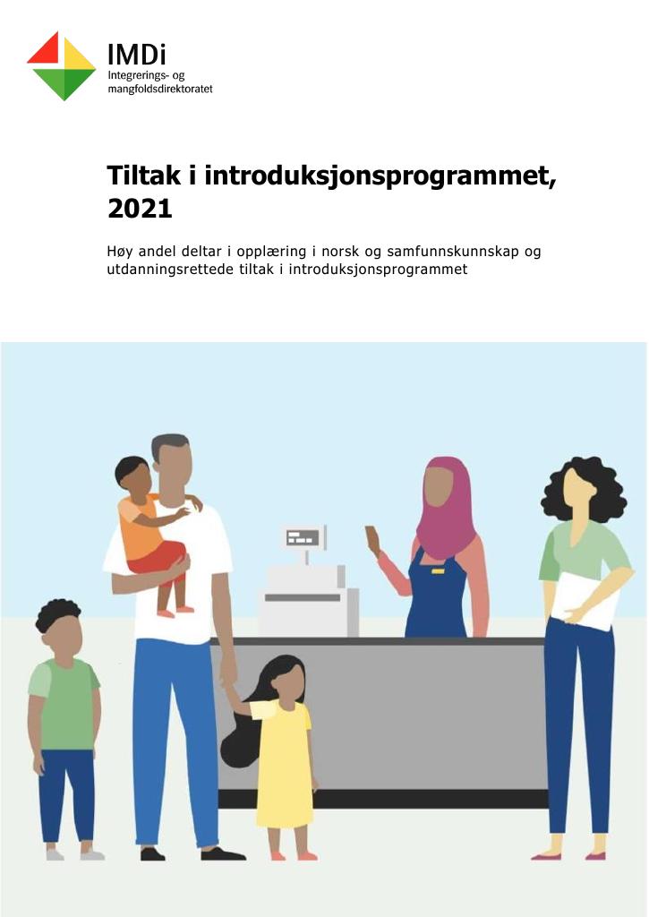 Forsiden av dokumentet Tiltak i introduksjonsprogrammet, 2021