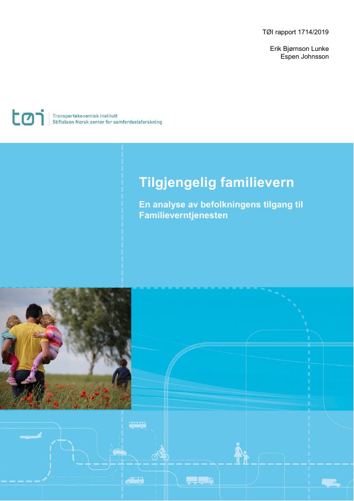 Forsiden av dokumentet Tilgjengelig familievern : En analyse av befolkningens tilgang til Familieverntjenesten