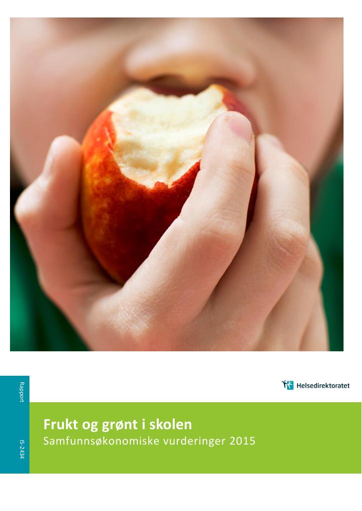 Forsiden av dokumentet Frukt og grønt i skolen
