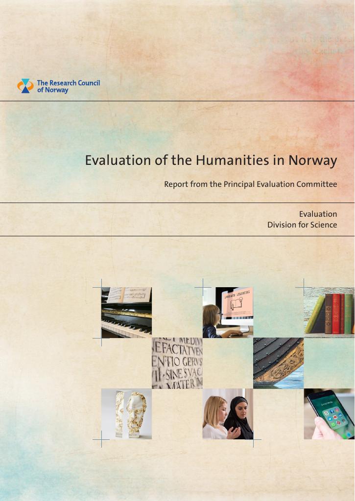 Forsiden av dokumentet Evaluation of the Humanities in Norway