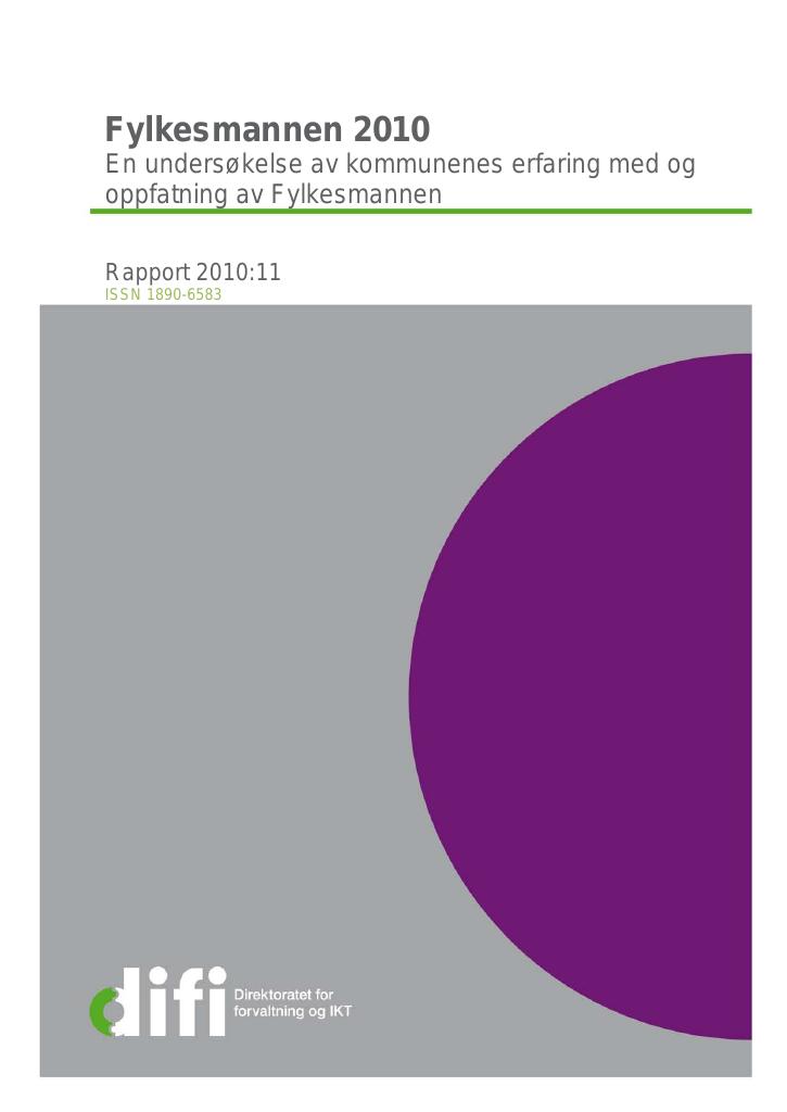Forsiden av dokumentet Fylkesmannen 2010