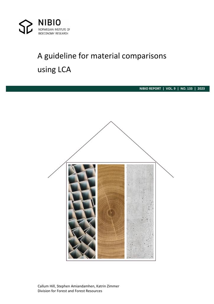 Forsiden av dokumentet A guideline for material comparisons using LCA