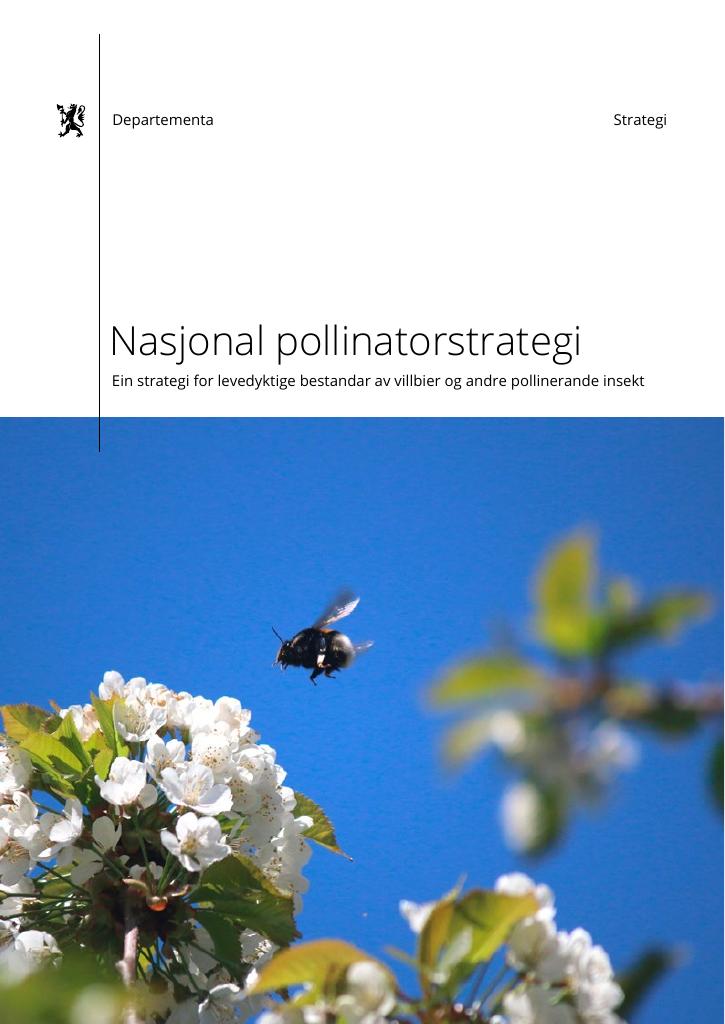 Forsiden av dokumentet Nasjonal pollinatorstrategi
