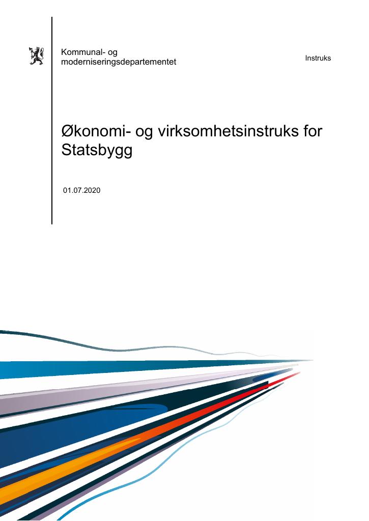 Forsiden av dokumentet Instruks Statsbygg 2020