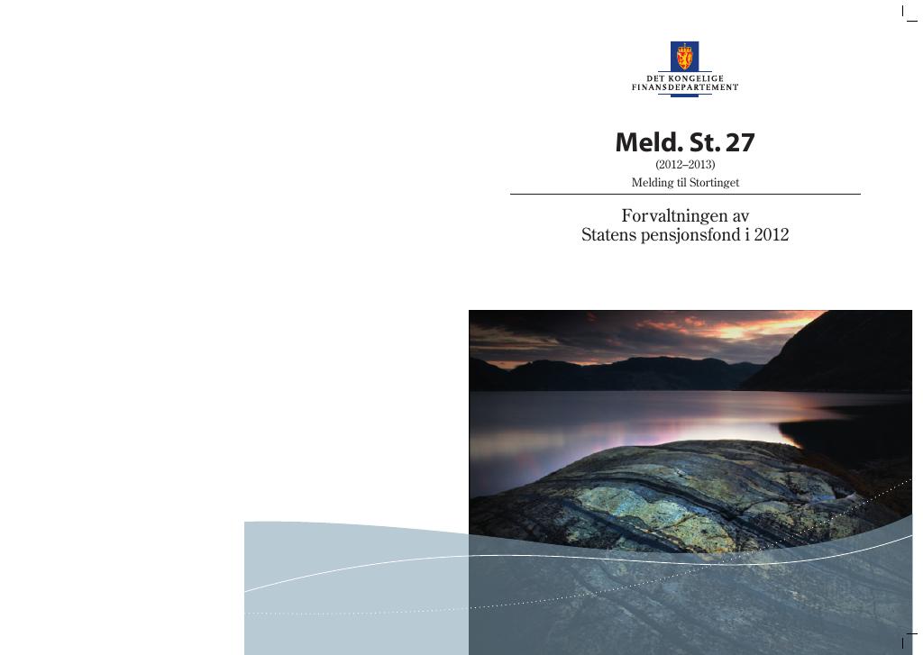 Forsiden av dokumentet Meld. St. 27 (2012–2013)