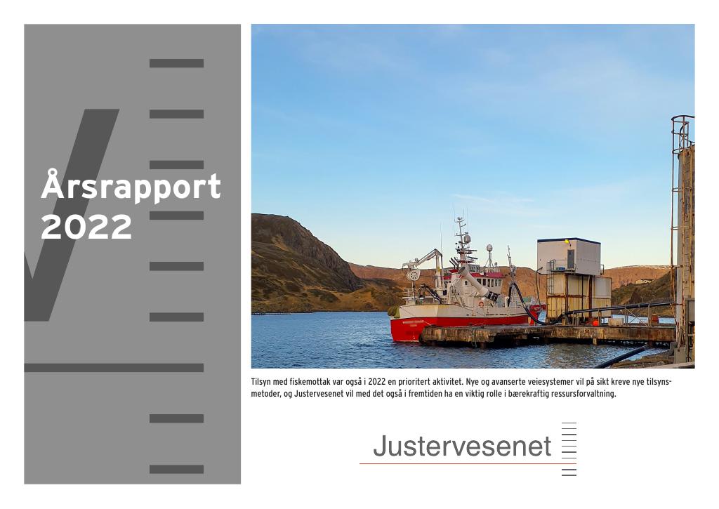 Forsiden av dokumentet Årsrapport Justervesenet 2022