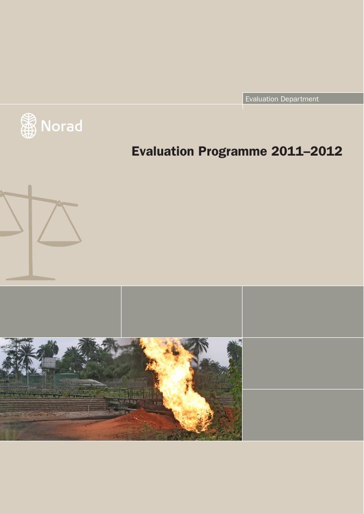 Forsiden av dokumentet Evaluation Programme 2011–2012