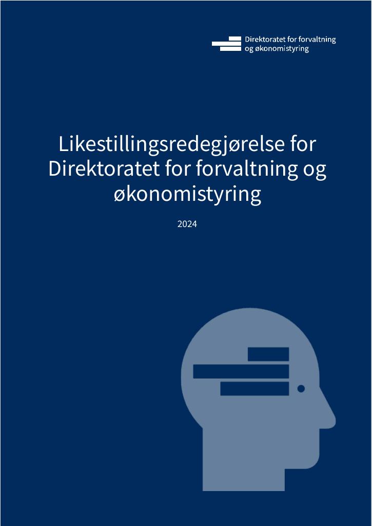 Forsiden av dokumentet Likestillingsredegjørelse Direktoratet for forvaltning og økonomistyring 2024