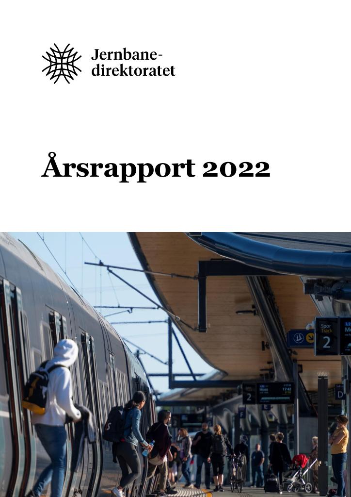 Forsiden av dokumentet Årsrapport Jernbanedirektoratet 2022