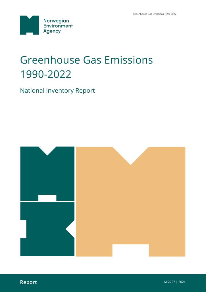 Forsiden av dokumentet Informative Inventory Report (IIR) 2024. Norway – Air Pollutant Emissions 1990-2022 : M-2727