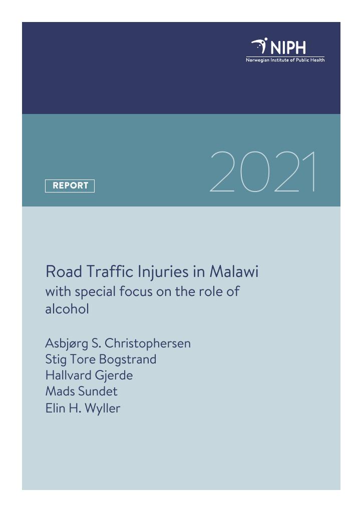 Forsiden av dokumentet Road Traffic Injuries in Malawi
with special focus on the role of
alcoho
