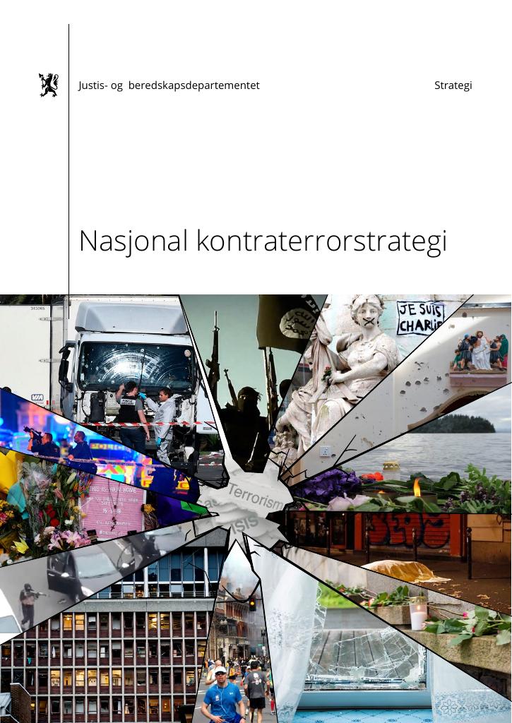 Forsiden av dokumentet Nasjonal kontraterrorstrategi