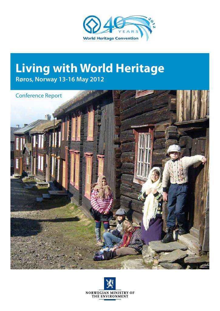 Forsiden av dokumentet Living with World Heritage