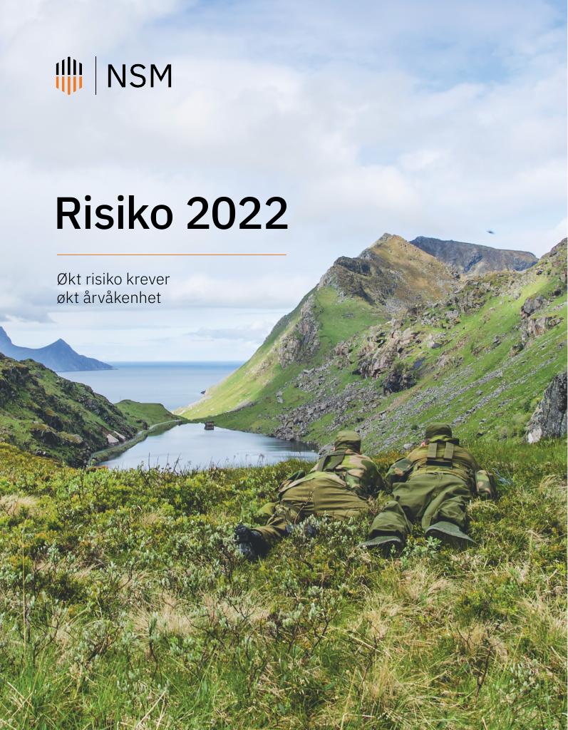 Forsiden av dokumentet Risiko 2022